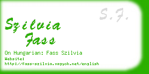 szilvia fass business card